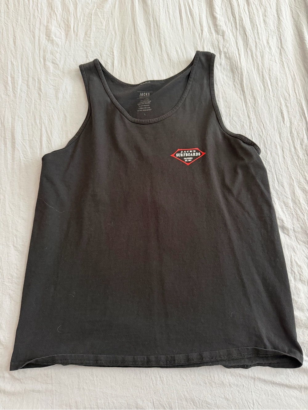 Jacks Surfboards Black Scoop Neck Tank